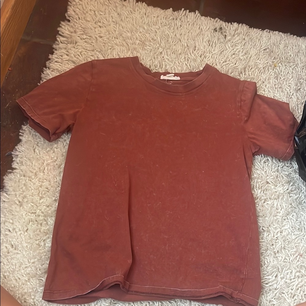 Comfy Kids Short Sleeve Tee in Rust